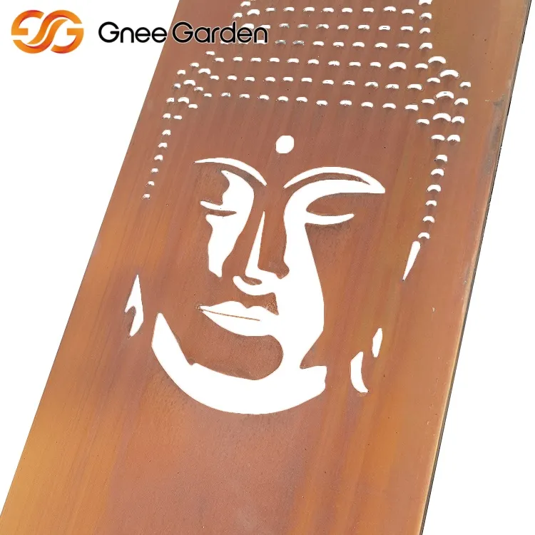 Corten Buddha Privacy Gartenbildschirme