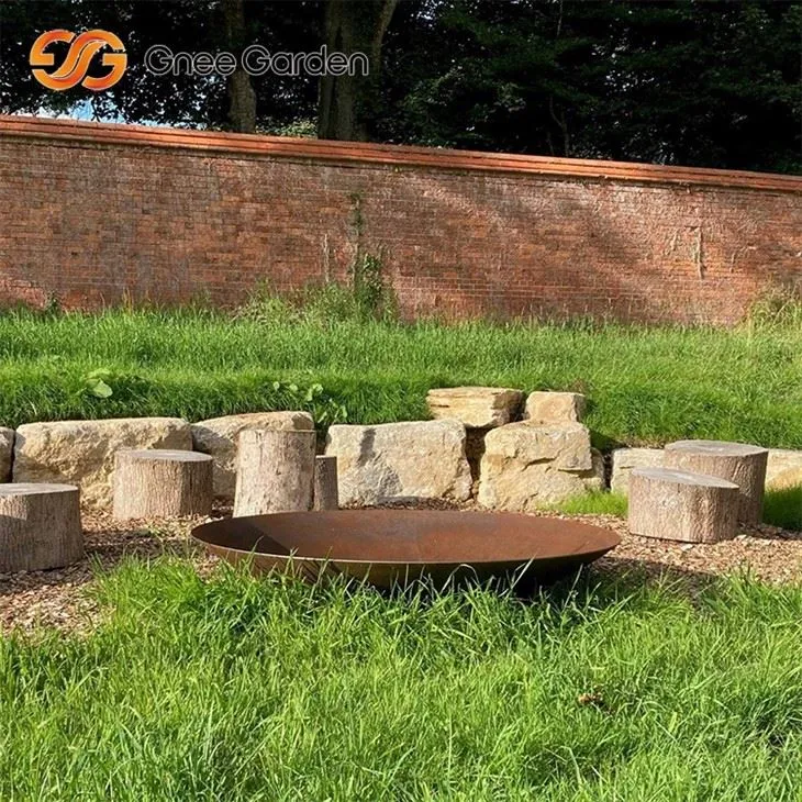 Corten Steel Moderne Feuerstelle Design