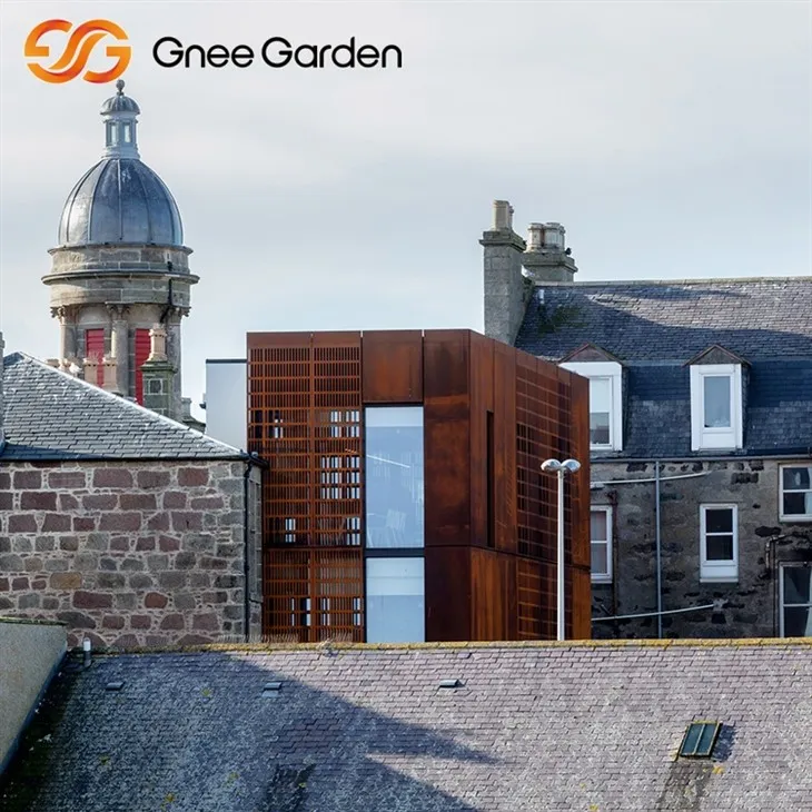 Corten -Metall -Verkleidungswand rustikal haltbar