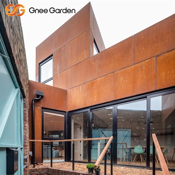 Corten -Metalltafeln mit geringer Wartungstil