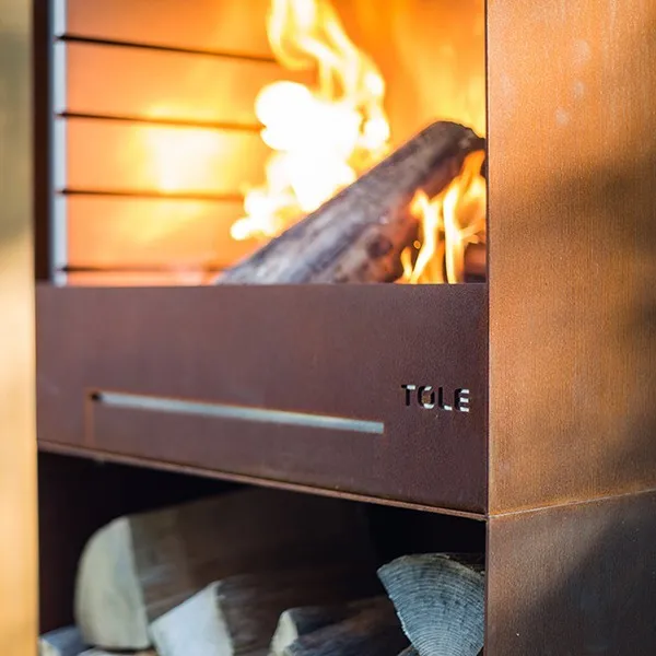 Corten Steel Fireplace