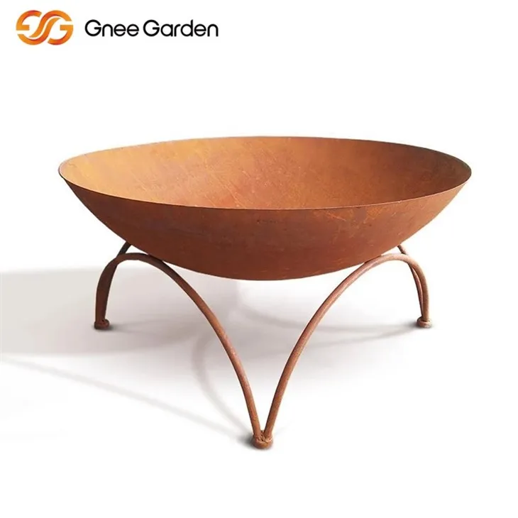 Corten Steel Quadrat Fire Pit Terrasse
