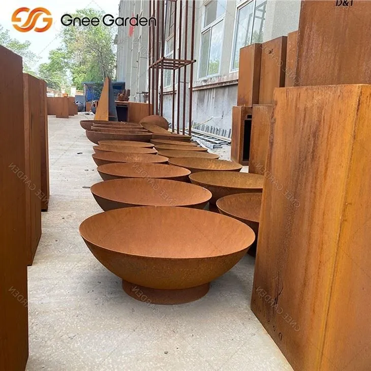 Corten wetterfestem Propan -Grubengarten