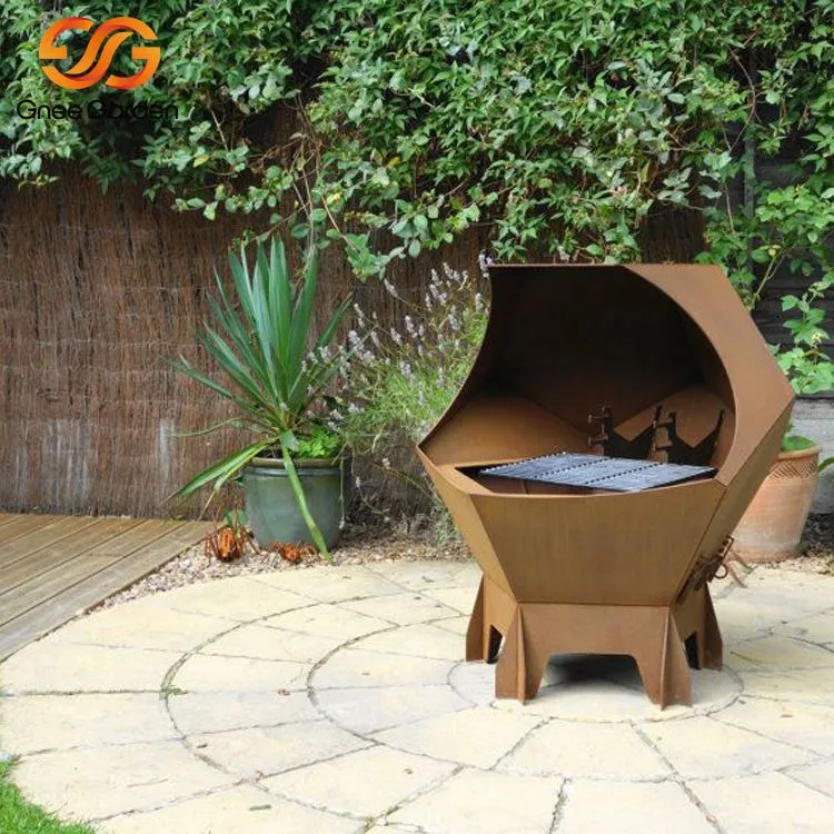 Kreatives Grilldesign aus Cortenstahl