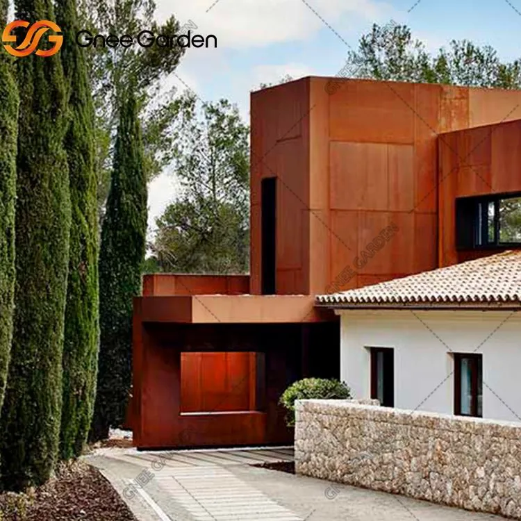 Moderne Vorhangwände im Freien