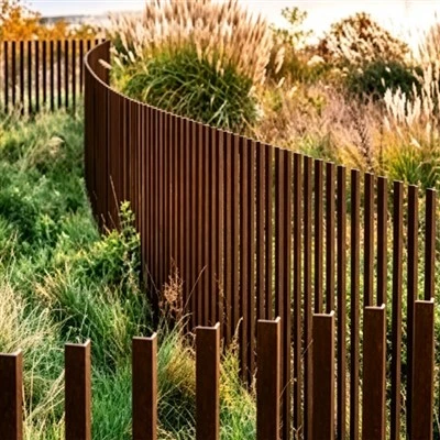 Cortenstahlzaun für die Hinterhofgestaltung