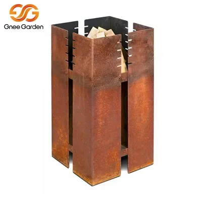 Langlebiger BBQ-Grill aus Cortenstahl mit Holzkohle