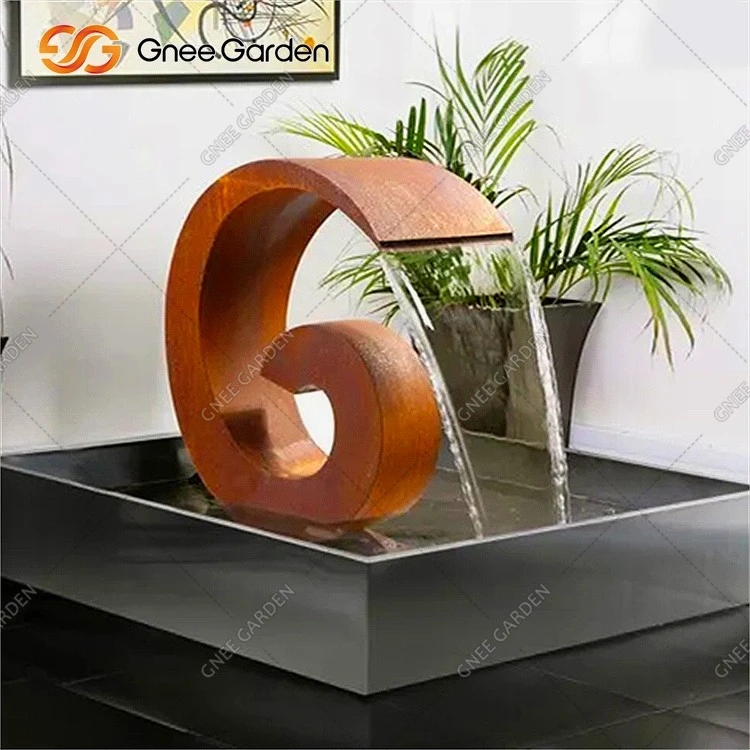 Corten Water Fountain Statues for Pools